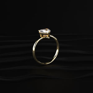 Anillos de compromiso de moissanita con forma de corazón creados en laboratorio, éticos, para grupos de compra de joyería de alto volumen y organizadores de bodas - Product Image 2