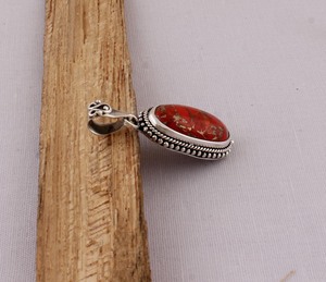 Colgante de Cobre Naranja al por Mayor, Plata Sólida 925, Joyería Artesanal de Diseñador, Colgante de Gema Compuesta Púrpura, Precio de Fábrica - Product Image 5