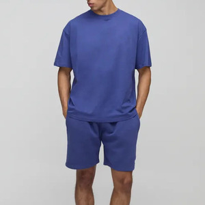 T-shirt en coton pour hommes, nouveau survêtement d'été, ensembles de vêtements pour hommes, t-shirt à manches courtes et shorts pour hommes, ensemble décontracté d'été - Product Image 3
