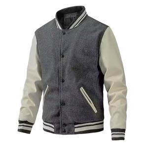 เสื้อแจ็กเก็ตทีมตัวแทนออกแบบได้ตามต้องการแขนเสื้อหนังขนแกะสำหรับผู้ชายเสื้อแจ็คเก็ตนักศึกษา - Product Image 3