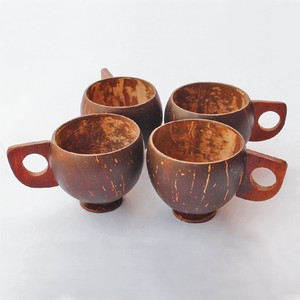 Tasse à boire durable en coque de noix de coco, fabriquée au Vietnam, sur mesure, pour espresso et thé. - Product Image 2