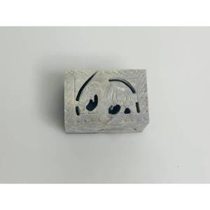 Marbre fait à la main sculpture Jali travail bibelot boîte à bijoux 7x10 multi-usages cadeau parfait pour les femmes et les filles - Product Image 1