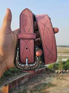 Ceinture Western en Cuir de Vachette Vintage Faite à la Main de Luxe avec Boucle en Alliage, Finition Premium, Dimensions Personnalisables - Product Image 3