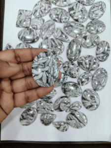 Pinolite Jaspe venta al por mayor cabujones lote joyería surtido de piedras preciosas sueltas cristales curativos pulidos piedras preciosas a granel fabricación hecha a mano - Product Image 2