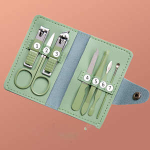 Juego de 7 Piezas de Manicura y Pedicura al por Mayor, Lima de Uñas, Tijeras, Herramientas para el Cuidado de las Uñas, Mini Cortauñas ANAAIF - Product Image 4