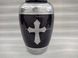 Urna Funeraria de Aluminio Personalizable al por Mayor, Estilo Americano Negro, para Cenizas Humanas Adultas, 10 Pulgadas, 220 Pulgadas Cúbicas - Product Image 6