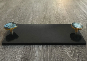 Bandeja otomana de granito de mármol auténtico, plato nórdico de lujo moderno para fruta, accesorios para el hogar - Product Image 6