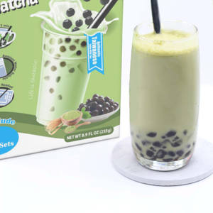 Alody Instant Bubble <b>Tea</b> Kit with Tapioca Balls and Matcha Flavored <b>Powder</b> No Additives Natural Color 3 Sets/Box - Product Image 4