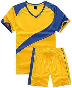 ชุดฟุตบอลสำหรับผู้ชาย เสื้อกีฬาและกางเกงขาสั้น ชุดเสื้อแขนสั้น - Product Image 5