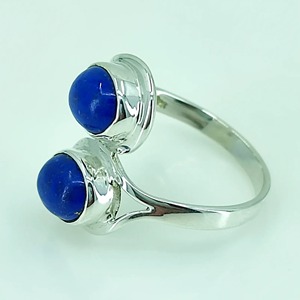<b>Lapis</b> <b>Lazuli</b> <b>Ring</b> 925 Sterling Silver Handmade Boho Statement Promise Jewelry for Women Natural Oval Shape Gemstone Jewelry - Product Image 2