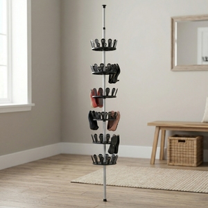 Wholesale 6-Tier <b>Rotating</b> Metal Shoe <b>Rack</b> Taiwan Manufacturer Quality Home <b>Storage</b> Furniture for DIY Modern Design Sale EBay - Product Image 2