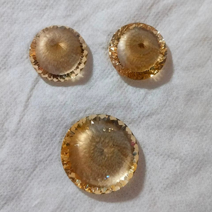 Quartz Citrine Naturel Coupe Concave Pierres Précieuses à Facettes Mélange Forme Fantaisie Découpé au Laser Commande Personnalisée Fabrication de Bijoux Matériau en Cristal - Product Image 1