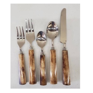 Hot Selling <b>Mirror</b> Polish Stainless Steel Bone Handle Elegant Cutlery Set for Home Kitchen Dining Accessories - Product Image 3