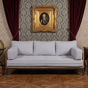 Arga Solid <b>Wood</b> <b>Sofa</b> Scandinavian Style Upholstered <b>Sofa</b> for Apartment Living Room and Hotel Furniture - Product Image 3