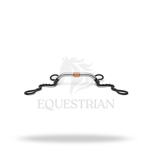Mors à cheval S Shank Pivot Cricket Roller Silver Curb, équipement d'équitation - Product Image 3