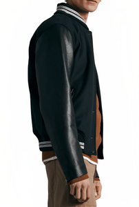 Men's Varsity <b>Jacket</b> New Arrival Baseball Bomber College Letterman Style Custom Logo Embroidered Stand Collar - Product Image 2