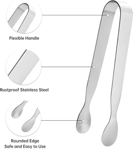 Luxury Metal Ice <b>Tongs</b> Premium Cocktail Beverage <b>Serving</b> Tool Restaurant Hotel Bar Collection - Product Image 3