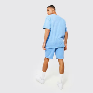 Ensembles d'été en gros : Nouveaux ensembles décontractés pour hommes, shorts et t-shirt à manches courtes, survêtement uni, vêtements pour hommes, ensembles 2 pièces - Product Image 4