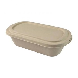Envase de Alimentos Rectangular Desechable Ecológico de 500 ml, Moldeado en Pulpa, Resistente a Fugas, para Comidas Calientes/Frías, Superventas - Product Image 1