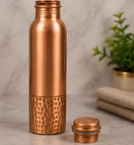 2026 Floral Copper Water Bottle Portable Travel <b>Drinkware</b> with Lid - Product Image 5