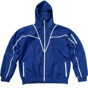 Conjunto Cortavientos para Hombre, Chaqueta y Pantalones Cortos Deportivos de Nailon Reflectante, Ropa Deportiva para Correr y Entrenar, OEM, Venta al Por Mayor - Product Image 3