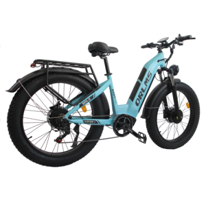 Fatbike 26*4 à double moteur, batterie lithium 52V 23Ah, écran LCD couleur, freins hydrauliques, cadre en alliage d'aluminium, siège arrière - Product Image 4