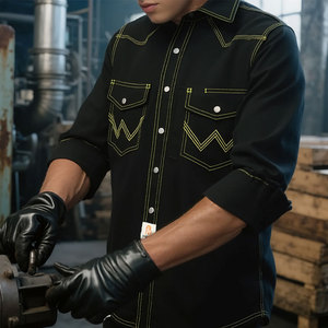 FR <b>Welding</b> <b>Shirts</b> Flame Resistant Waterproof Acidproof Breathable Cotton Customizable Industrial Unisex Safety Workwear - Product Image 5