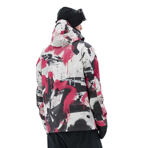 Men Winter Ski Jacket <b>Waterproof</b> Snowboard Jacket Warm <b>Padded</b> Wind Resistant Breathable Hooded Outdoor Sportswear Custom Private - Product Image 2