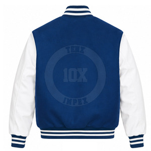 Premium Casual Letterman Jacket Heavyweight Wool Blend Embroidered Patch Snap Front Street Inspired Winter Jacket - Product Image 3