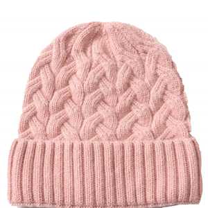 Gorros de Lana con Doble Capa y Forro de Satén para Otoño e Invierno, Nuevo Gorro de Punto Trenzado con Mezcla de Cachemira - Product Image 5