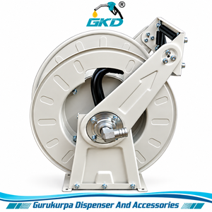 GKD Automatic Retractable Floor <b>Mount</b> Diesel Fuel <b>Hose</b> Reel Spring Driven Heavy Duty Fuel Dispenser <b>for</b> Diesel - Product Image 6