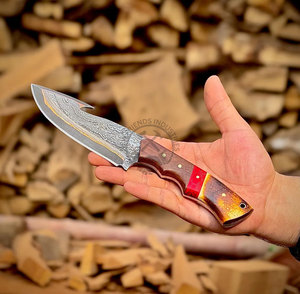 Hot Selling Handmade San-Mai Copper Damascus Steel Hunting <b>Knife</b> Personalized Fixed Blade <b>Knife</b> w/<b>Bone</b>, Wood <b>Handle</b> - Product Image 2