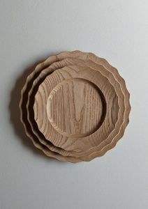 Assiettes en bois naturel, assiettes à dîner en bois de mangue et d'acacia avec une finition sûre et non toxique et une texture brute - Product Image 6