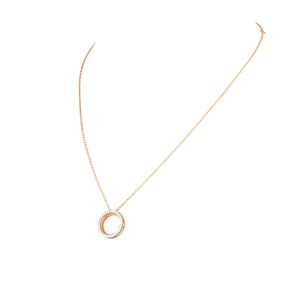 Collier pendentif de luxe en or rose 14 carats avec triple grappe de diamants marquise et halo, certifié IGI, bijoux fins délicats pour femme, anniversaire - Product Image 3