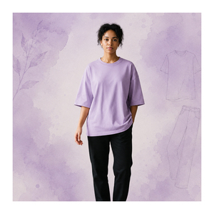 Premium Women's Casual <b>Bow</b> Collar 100% Cotton Plain Oversized T-Shirts Export Quality Custom OEM Private Label Bulk Wholesale - Product Image 2