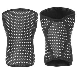 ปลอกรัดเข่าลายดอกไม้ ผ้า Neoprene ระบายอากาศได้ดี ปลอกรัดเข่าแบบ Unisex สำหรับออกกำลังกายหนักและฟิตเนส - Product Image 1