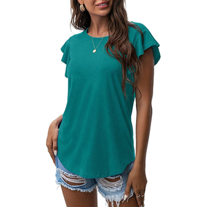 Camiseta Holgada de Cuello Redondo para Mujer, Talla Grande, Manga Corta, Estilo Urbano, con Logotipo Personalizado, Top Deportivo de Verano - Product Image 6