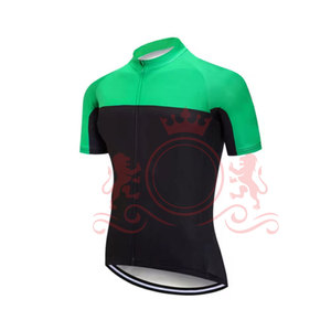 Ensemble maillot et short de cyclisme pour homme, vert et noir, respirant, polyester, design sans coutures, pour adultes - Product Image 3