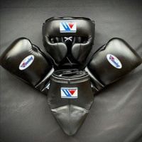Set de Boxeo de Primera Calidad, Cuero Vacuno Genuino Resistente, Cierre de Gancho y Bucle Ajustable en los Dedos, Opción de Logotipo Personalizado