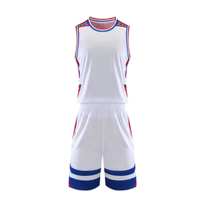 Uniforme de basket-ball classique bicolore, vente en gros de maillots de basket-ball, ensemble léger et élastique - Product Image 1