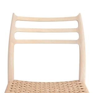 Chaise de salle à manger à accoudoir unique en bois de chêne massif, style minimaliste durable, avec corde tressée, pour mobilier de salle à manger - Product Image 6