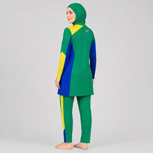Ensemble de bikini modeste de haute qualité, séchage rapide, respirant, écologique, antibactérien, anti-UV, imprimé islamique, en spandex/polyester - Product Image 4