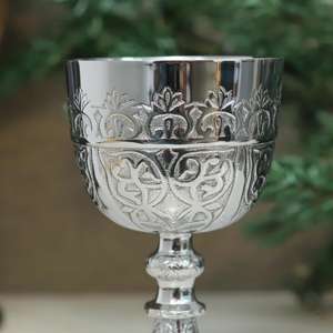 Calice en laiton gravé à la main personnalisé pour mariage, coupe à vin décorative, boîte en velours, cadeau de mariage, vaisselle de luxe - Product Image 5