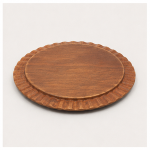 Assiette de Présentation en Bois Faite à la Main, Écologique et Festonnée, pour Hôtels de Luxe, Mariages et Dîners Prestigieux (Vente en Gros) - Product Image 3