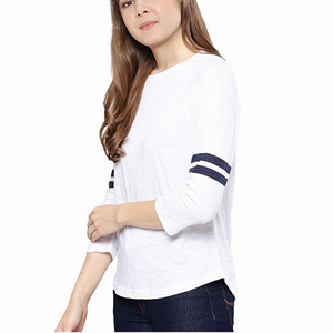 Camiseta de Manga Larga para Mujer, 100% Algodón, Camiseta Personalizada, Camiseta OEM, Fabricante de Ropa OEM, Camiseta para Correr - Product Image 3
