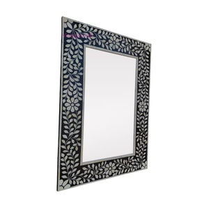 Miroir mural de luxe incrusté de nacre pour cadeaux de Noël, design unique, cadre de miroir incrusté d'os, design personnalisé, cadre en os - Product Image 3
