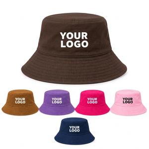 Wholesale Custom Logo Polyester Velour Bucket <b>Hat</b> <b>Men</b> Women Summer Casual Daily Fisherman <b>Sun</b> <b>Hat</b> Trendy Outdoor Streetwear - Product Image 2