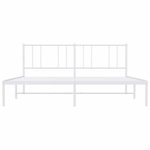 Cadre de lit double en acier thermolaqué blanc – Catégorie de produits : Lits métalliques - Product Image 6