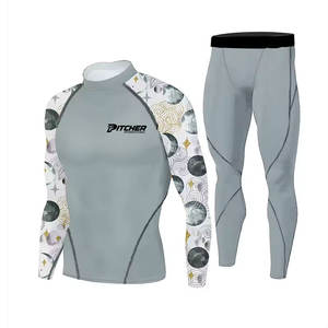 Conjunto Deportivo Rashguard para Hombre, Ropa Deportiva Flexible para Entrenamiento y Ejercicio - Product Image 1