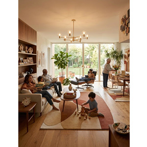 Alfombra Abstracta Hecha a Mano con Lana 100% Natural de Nueva Zelanda |   Estética de Terracota de Estilo Escandinavo para Decoración de Alta Gama - Product Image 2